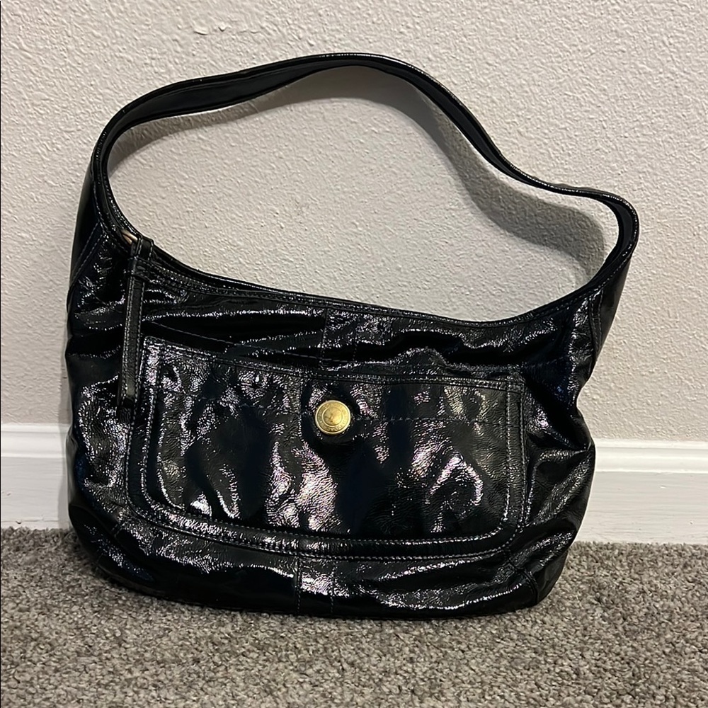 Coach Ego Black Patent Bag